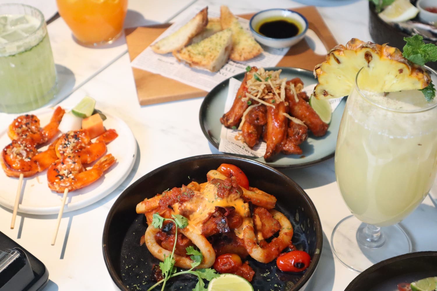 All You Can Eat (Free Flow Mocktails) 90 Mins at Deja Brew Lifestyle Café